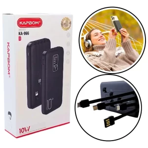 Power Bank 10000mah carregador de celular portátil rápido preto